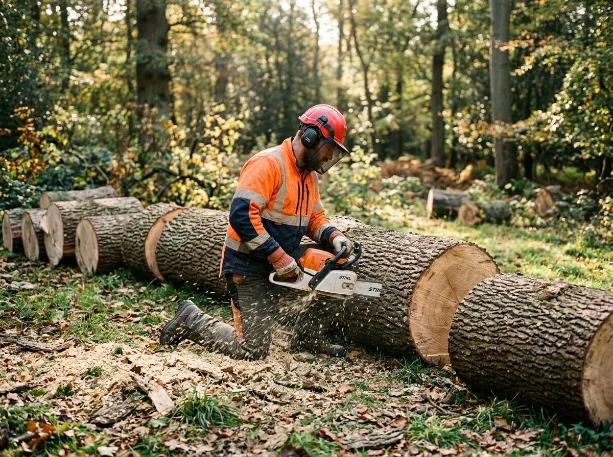Sezionamento controllato di grande albero compromesso