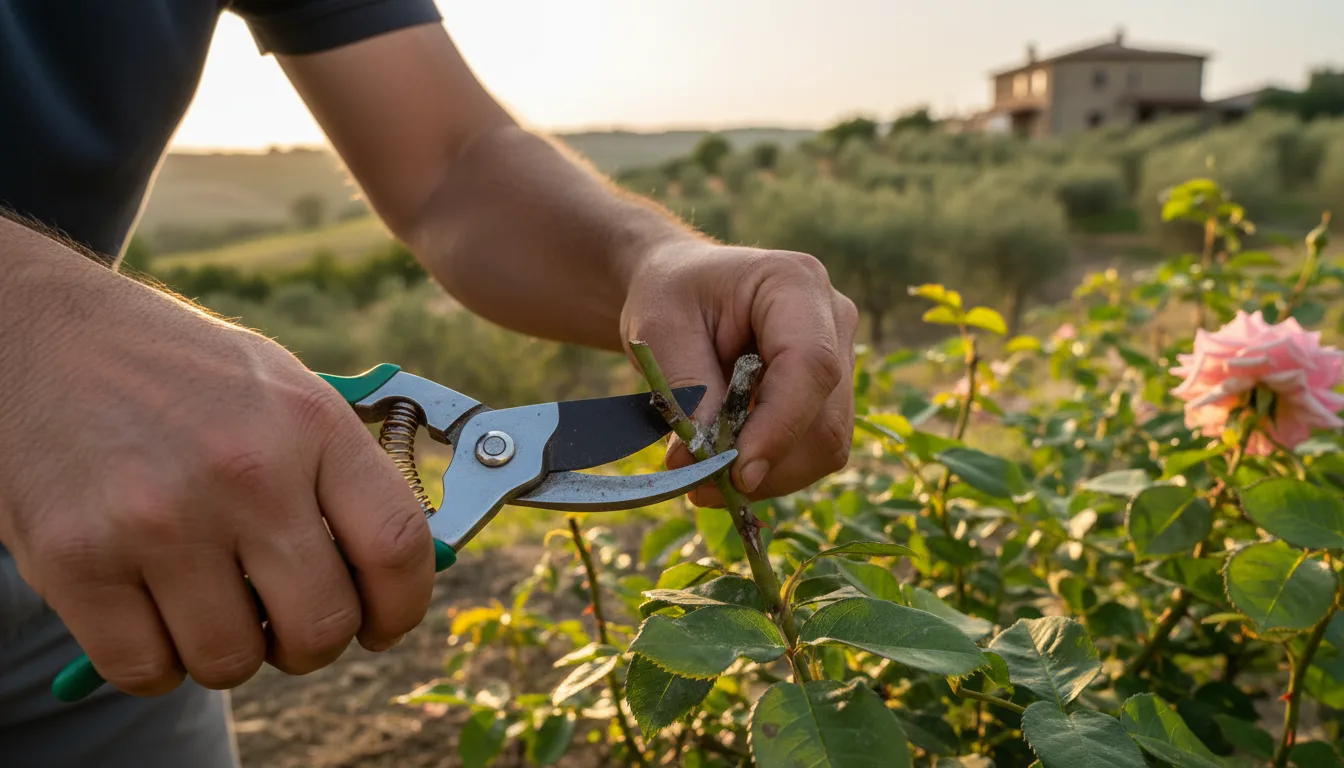 Cura del giardino nel dettaglio con attenzione alle piante ornamentali