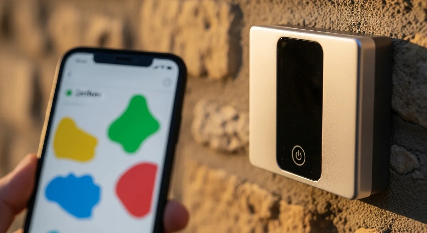 Centralina smart installata su parete di villa italiana