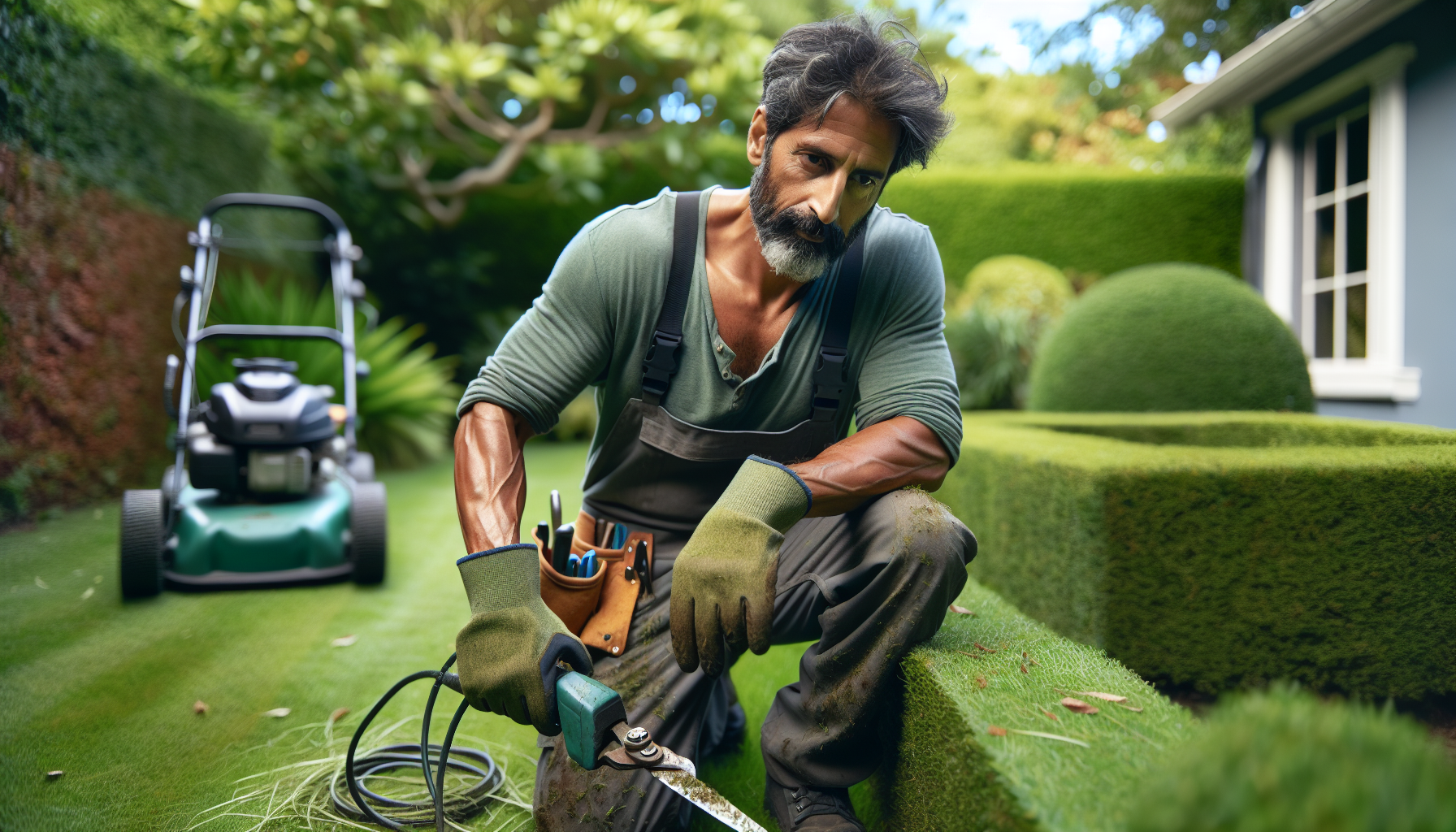 Taglio erba e siepi a Aurate 