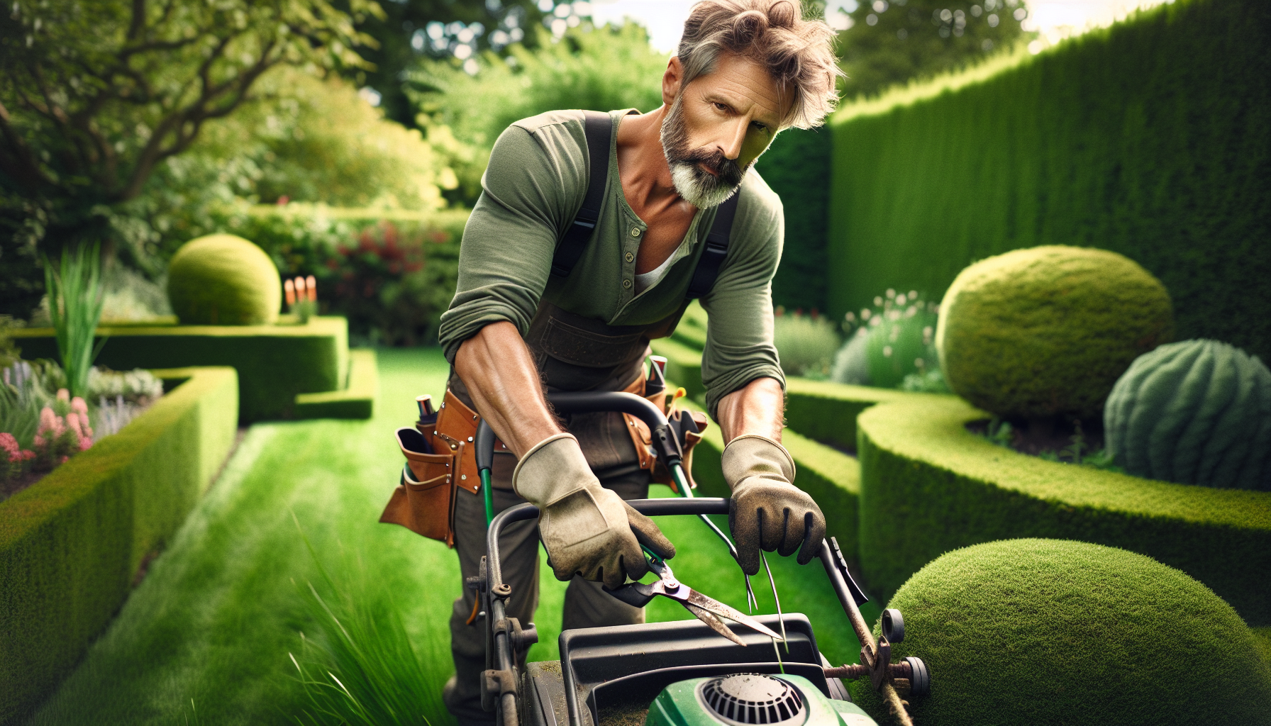 Taglio erba e siepi a Bee 