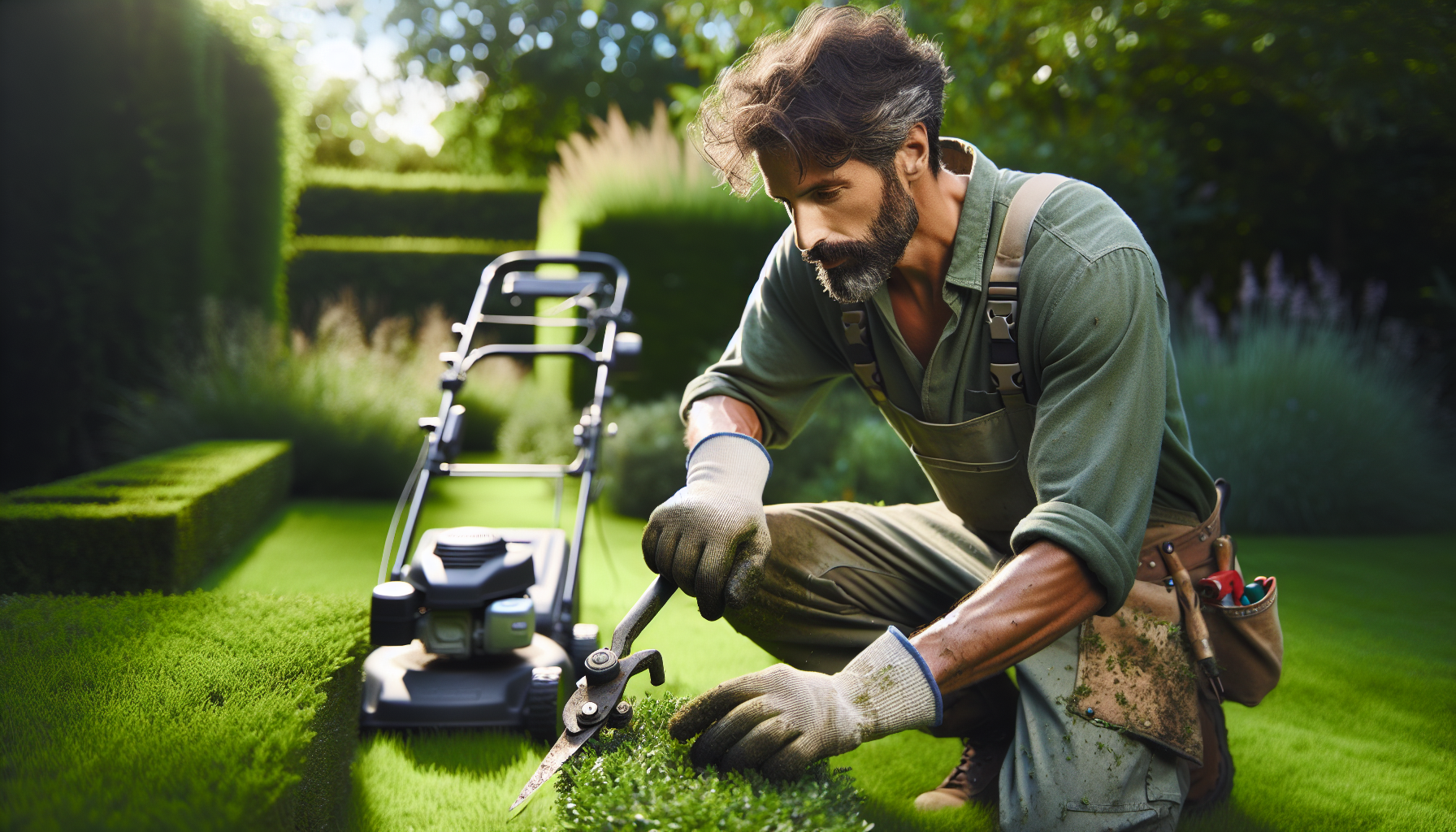 Taglio erba e siepi a Biandrate 