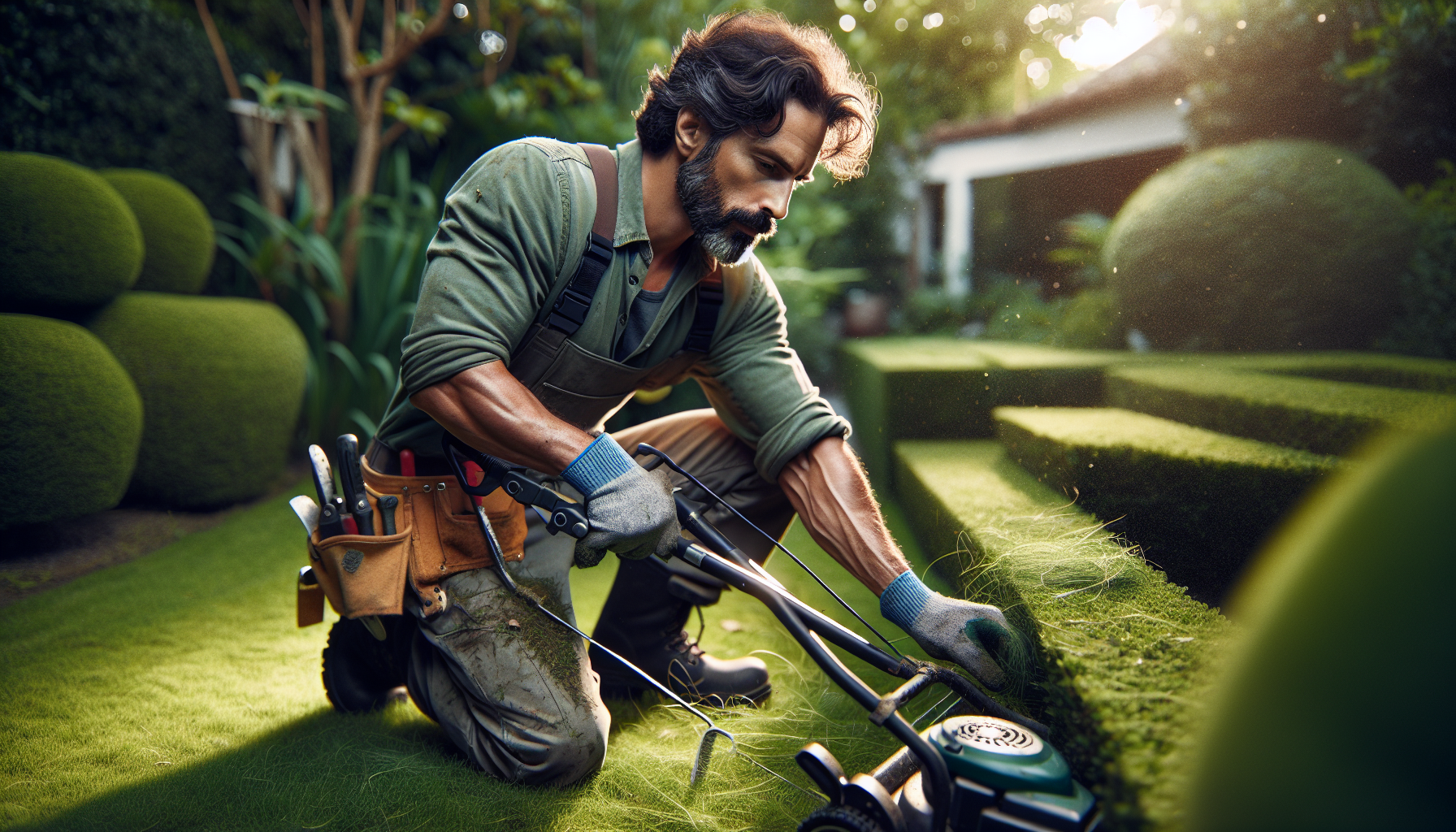 Taglio erba e siepi a Bidogno 