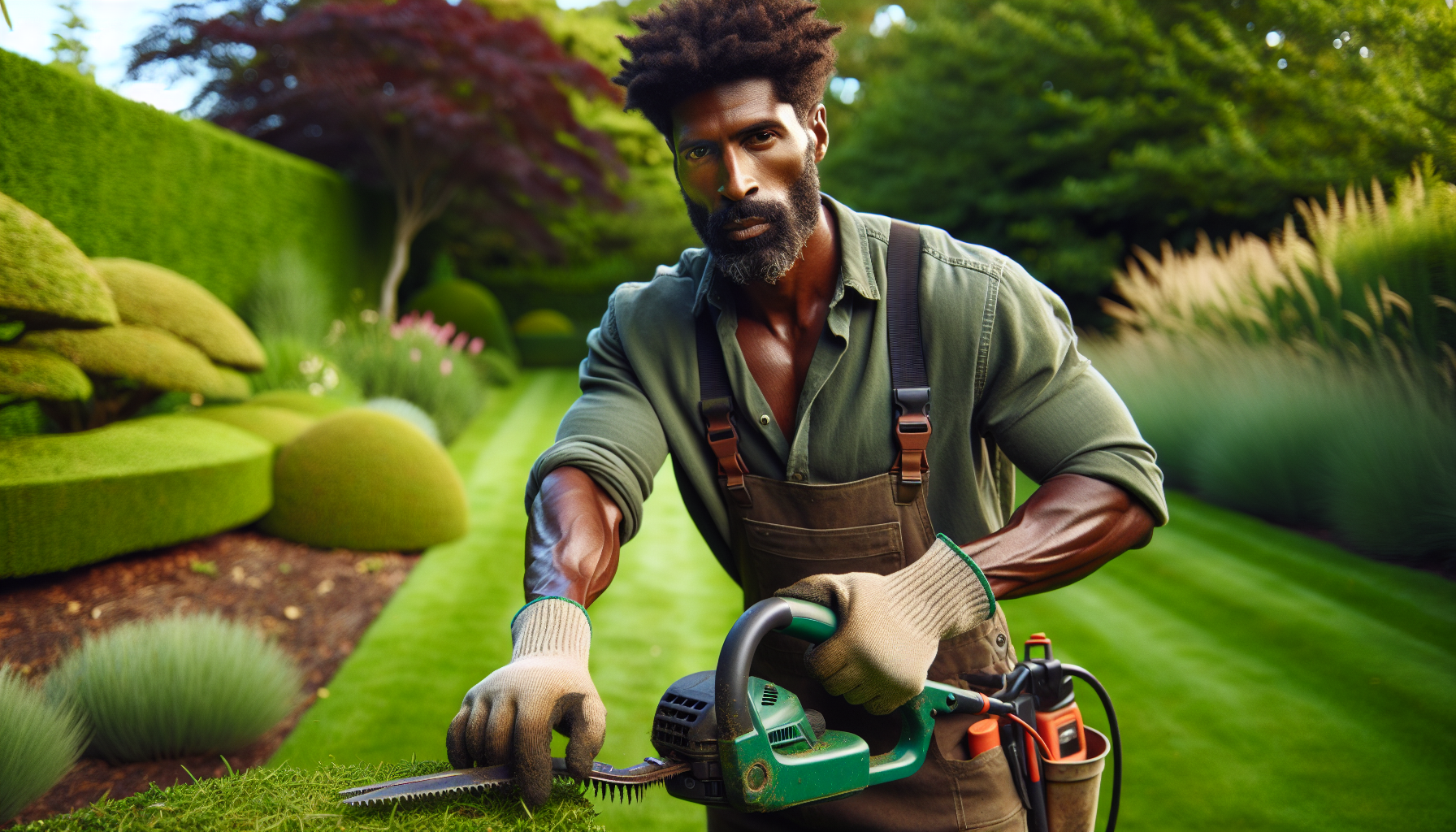 Taglio erba e siepi a Birago 