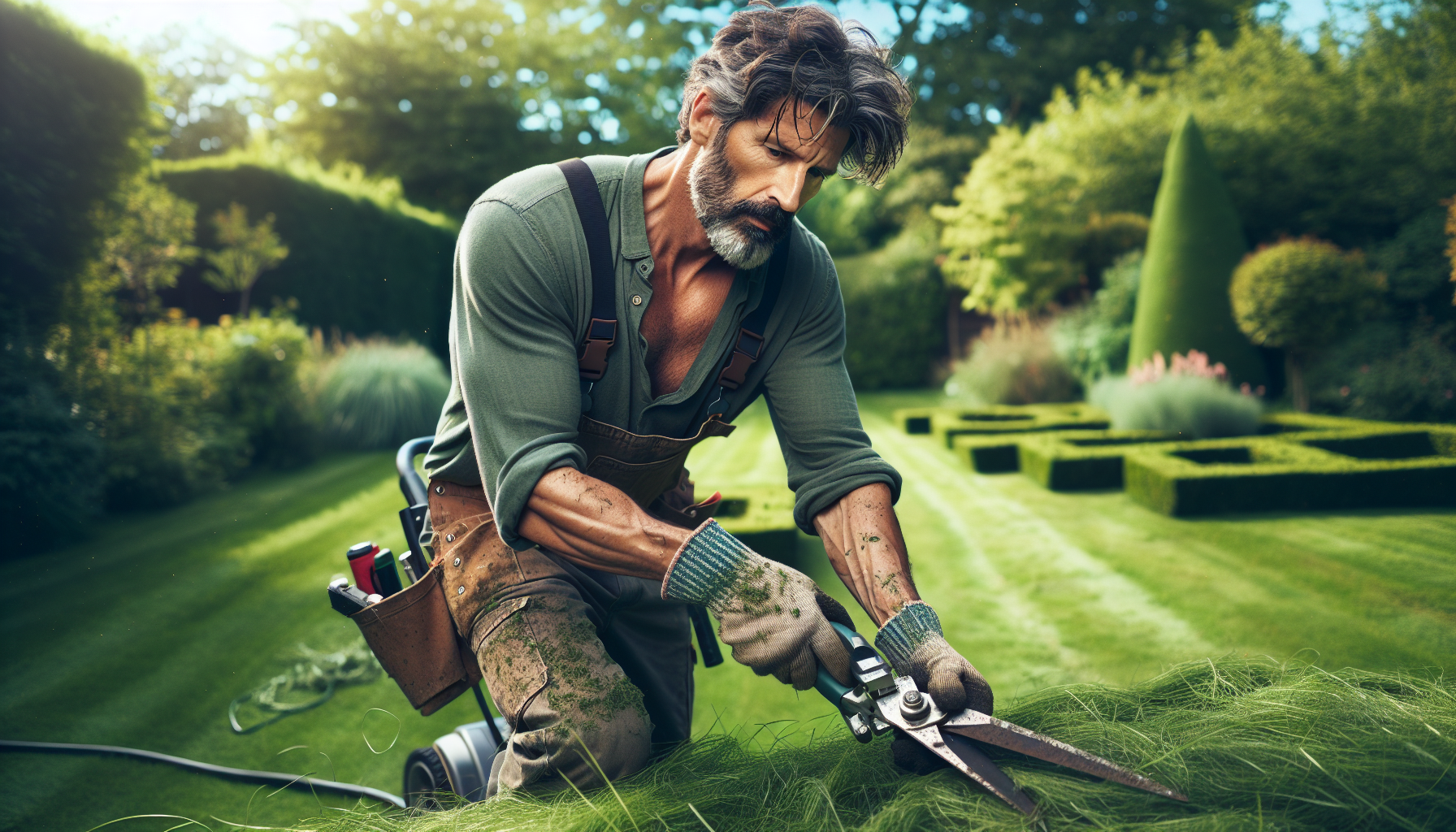 Taglio erba e siepi a Borgoticino 